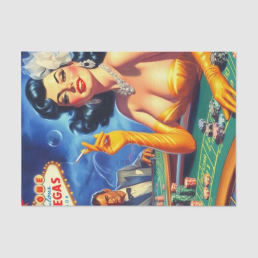  casinovrouw tissuepapier (Voorkant)