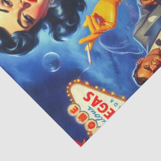  casinovrouw tissuepapier (Detail)