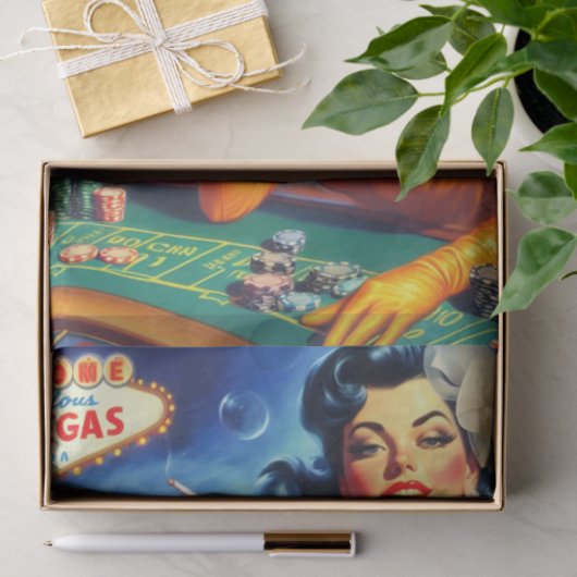  casinovrouw tissuepapier (Geschenk)