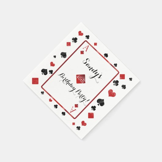 Casio/Vegas stijl verjaardagsservetten Servetten (Hoek)