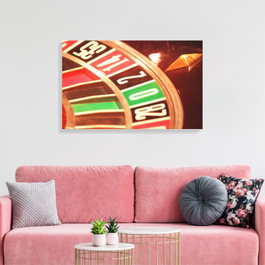 Casisno Roulette Wheel Canvas Afdruk (Insitu (Woonkamer))