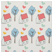 Casita corazones stof (Swatch)