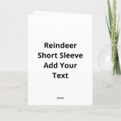 Casj Boys Unisex Adults Reindeer Small Short Sleev Kaart (Achterkant)