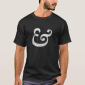Caslon Bold Italic Ampersand White T-shirt (Voorkant)