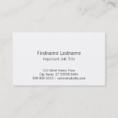 Caslon Bold Italic Ampersand White Visitekaartje (Achterkant)