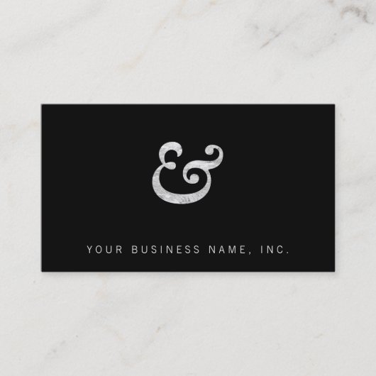 Caslon Bold Italic Ampersand White Visitekaartje (Voorkant)