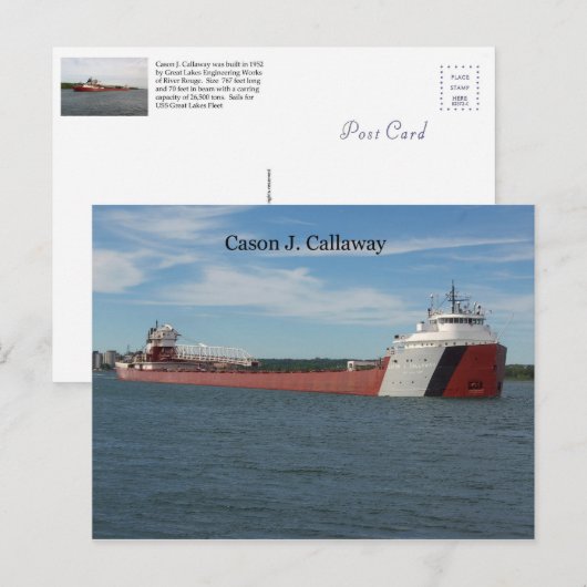 Cason J. Callaway-postkaart Briefkaart (Voorkant / Achterkant)