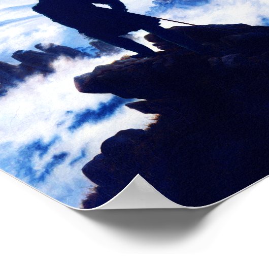 Caspar D Friedrich, Zwerver boven het Zee van Mist Poster (Hoek)