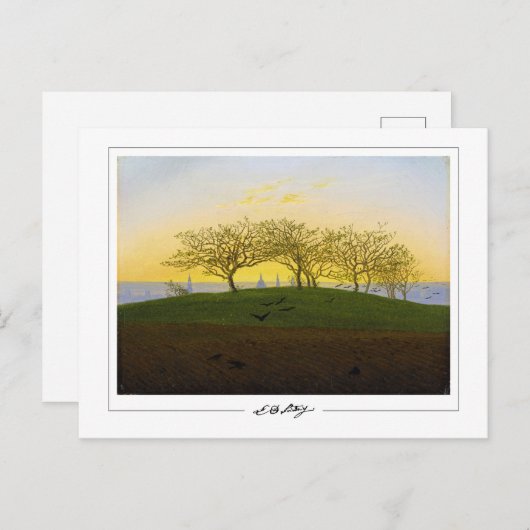 Caspar David Friedrich #137 - Kunstposter Briefkaart (Voorkant / Achterkant)