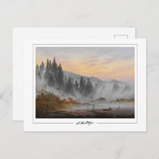 Caspar David Friedrich #16 - Kunstmatig Briefkaart (Voorkant / Achterkant)