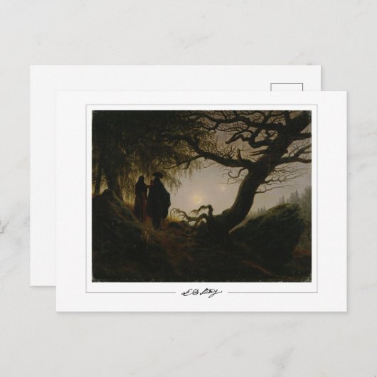 Caspar David Friedrich #200 - Kunstmatig Briefkaar Briefkaart (Voorkant / Achterkant)