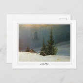 Caspar David Friedrich #23 - Kunstmatig Briefkaart (Voorkant / Achterkant)