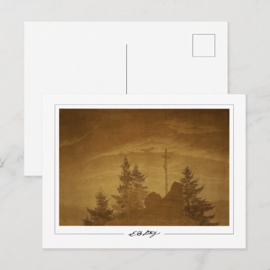 Caspar David Friedrich #38 - Kunstmatig Briefkaart (Voorkant / Achterkant)