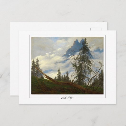 Caspar David Friedrich #9 - Fine Art Briefkaart (Voorkant / Achterkant)