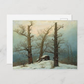 Caspar David Friedrich Cairn in Snow Briefkaart (Voorkant / Achterkant)
