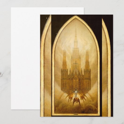 Caspar David Friedrich - De kathedraal Kaart (Voorkant / Achterkant)