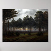 Caspar David Friedrich De tijd van de dag De avond Poster (Voorkant)