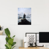 Caspar David Friedrich De zwerver boven het Zee Poster (Thuiskantoor)