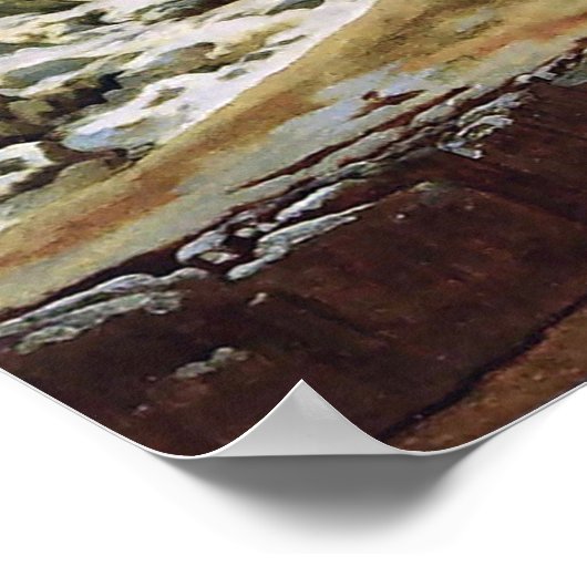 CASPAR DAVID FRIEDRICH - Het zee van ijs 1824 Poster (Hoek)