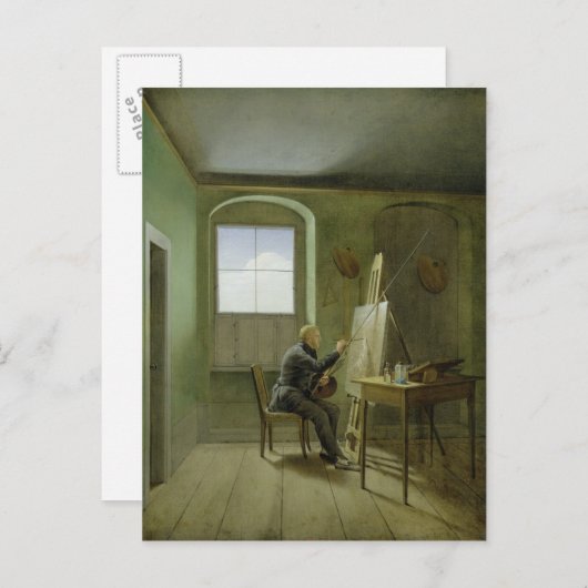 Caspar David Friedrich in zijn studio, 1811 Briefkaart (Voorkant / Achterkant)