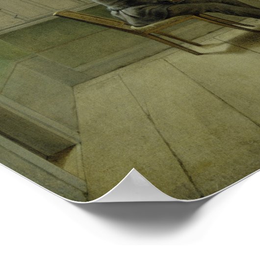 Caspar David Friedrich in zijn studio, 1811 Poster (Hoek)