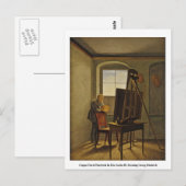 Caspar David Friedrich in zijn Studio Briefkaart (Voorkant / Achterkant)