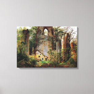 Caspar David Friedrich Monastery Ruins Eldena Canvas Afdruk