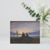Caspar David Friedrich - Moonrise over het Zee Briefkaart (Staand voorkant)