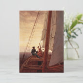 Caspar David Friedrich over een zeeschip Kaart (Staand voorkant)