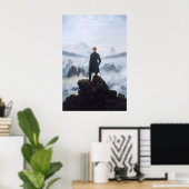 Caspar David Friedrich Print Wandelaar Boven de (Thuiskantoor)