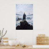 Caspar David Friedrich Print Wandelaar Boven de (Keuken)