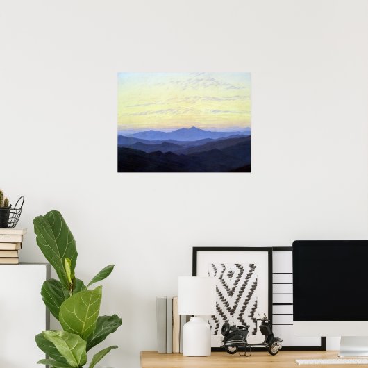 Caspar David Friedrich Riesengebirge Poster (Thuiskantoor)