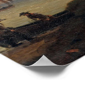 Caspar David Friedrich Ships in de haven Poster (Hoek)