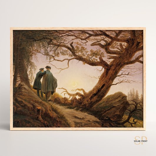 Caspar David Friedrich Twee Mannen Overpeinzen de Poster