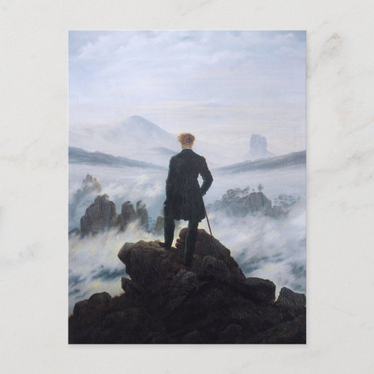 CASPAR DAVID FRIEDRICH - Wanderer boven het zee Briefkaart (Voorkant)