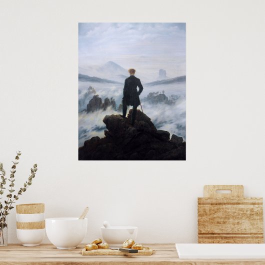 CASPAR DAVID FRIEDRICH - Wanderer boven het zee Poster (Keuken)