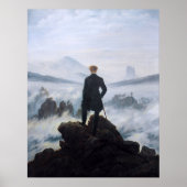 CASPAR DAVID FRIEDRICH - Wanderer boven het zee Poster (Voorkant)