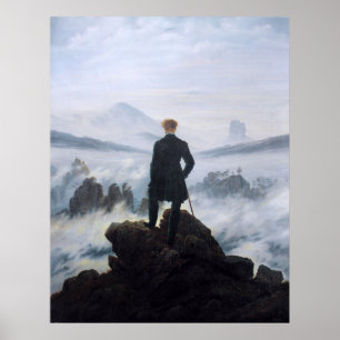CASPAR DAVID FRIEDRICH - Wanderer boven het zee Poster