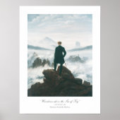 Caspar David Friedrich Wanderer boven Zee van Fog Poster (Voorkant)