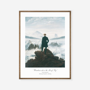 Caspar David Friedrich Wanderer boven Zee van Fog Poster