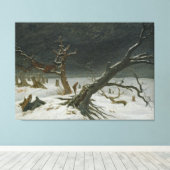 Caspar David Friedrich Winter Landschap Canvas Afdruk (Insitu (Houten vloer))