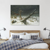 Caspar David Friedrich Winter Landschap Canvas Afdruk (Insitu (Slaapkamer))
