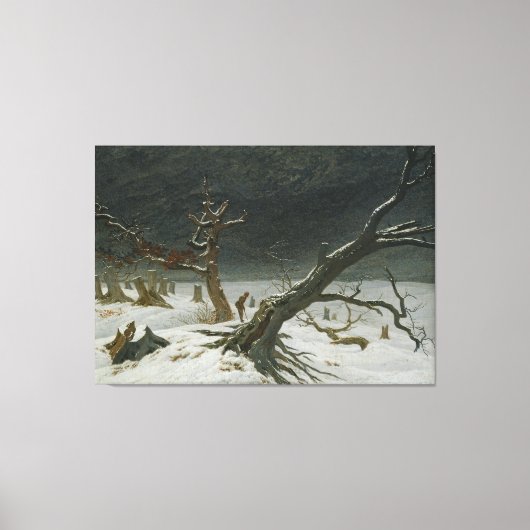 Caspar David Friedrich Winter Landschap Canvas Afdruk (Voorkant)