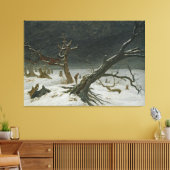 Caspar David Friedrich Winter Landschap Canvas Afdruk (Insitu (Woonkamer))