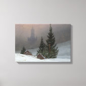Caspar David Friedrich - Winterlandschap Canvas Afdruk (Voorkant)
