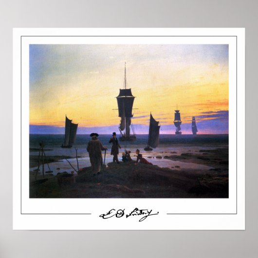 Caspar David Friedrich Zedign Art Poster #153 (Voorkant)