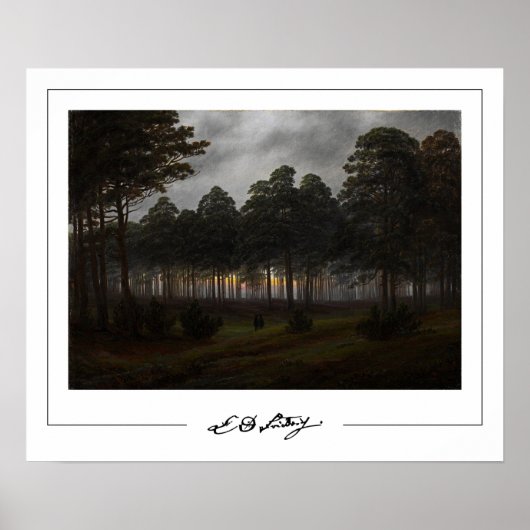 Caspar David Friedrich Zedign Art Poster #72 (Voorkant)