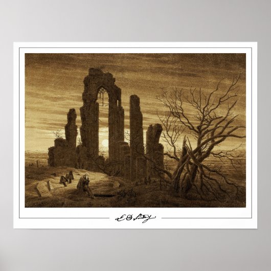 Caspar David Friedrich Zedign Kunstposter #19 Poster (Voorkant)