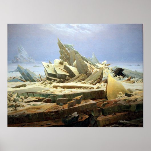 Caspar David Friedrich Zee Ice Poster (Voorkant)