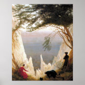 Caspar Friedrich Chalk Cliffs bij Ruegen Poster (Voorkant)